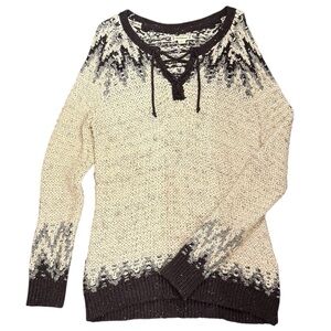 Ruff Hewn | Women's Beige and Black Sweater